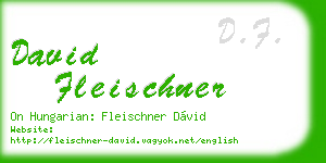 david fleischner business card